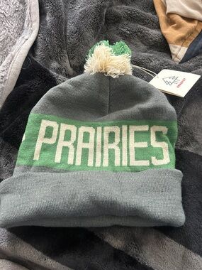Arborist Prairies Toque - Gray with Green Stripe
